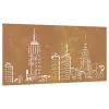  látkép mintás corten acél kerti faldísz 105 x 55 cm