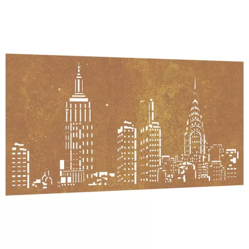  látkép mintás corten acél kerti faldísz 105 x 55 cm