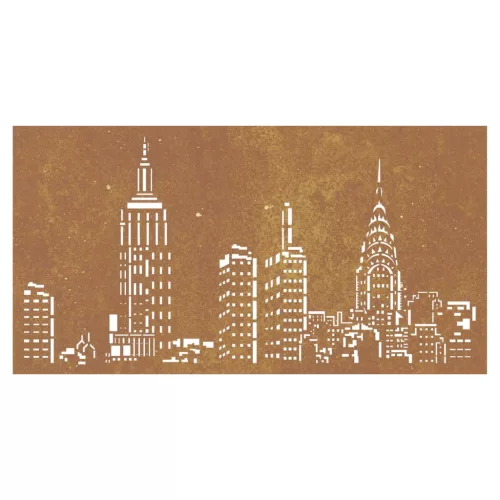  látkép mintás corten acél kerti faldísz 105 x 55 cm