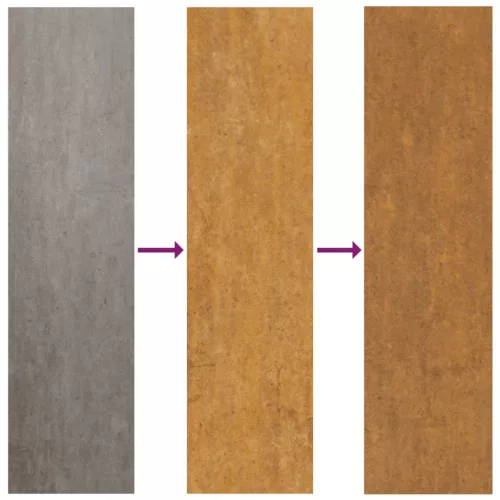  látkép mintás corten acél kerti faldísz 105 x 55 cm