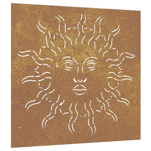  napmintás corten acél kerti faldísz 55 x 55 cm