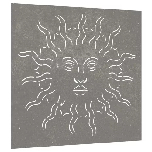  napmintás corten acél kerti faldísz 55 x 55 cm