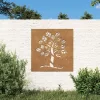  famintás corten acél kerti faldísz 105 x 55 cm
