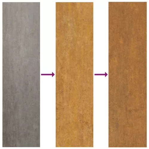  famintás corten acél kerti faldísz 105 x 55 cm