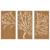  3 db famintás corten acél kerti faldísz 105 x 55 cm
