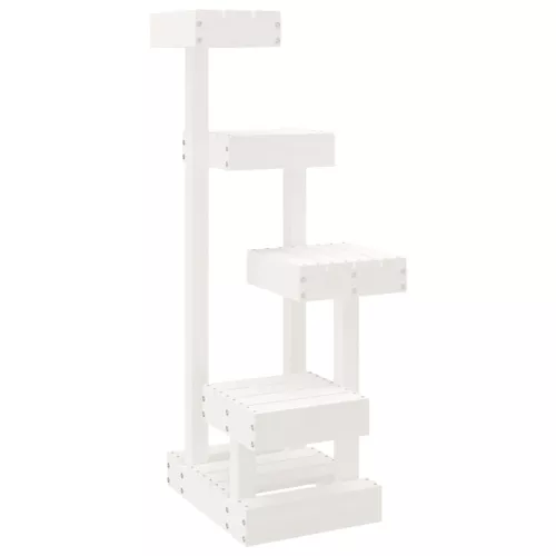  fehér tömör fenyő macskabútor 45,5x49x103 cm 