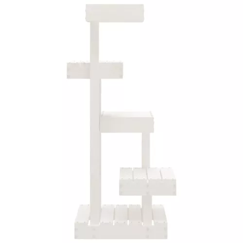  fehér tömör fenyő macskabútor 45,5x49x103 cm 