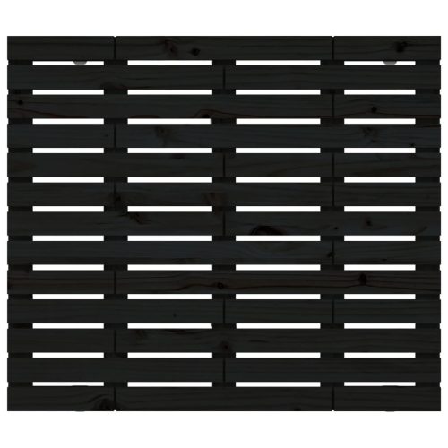  fekete tömör fenyőfa fali fejtámla 81 x 3 x 91,5 cm