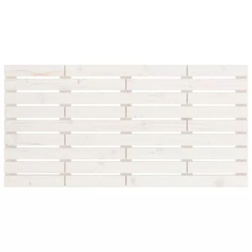  fehér tömör fenyőfa fali fejtámla 126 x 3 x 63 cm