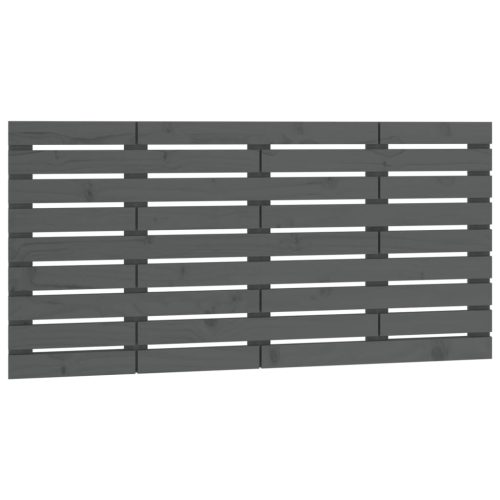  szürke tömör fenyőfa fali fejtámla 126 x 3 x 63 cm