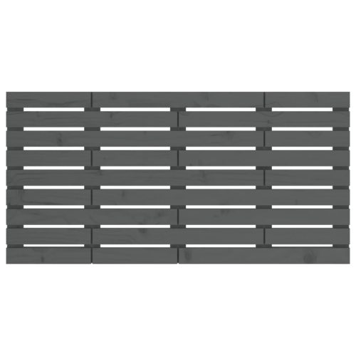  szürke tömör fenyőfa fali fejtámla 126 x 3 x 63 cm