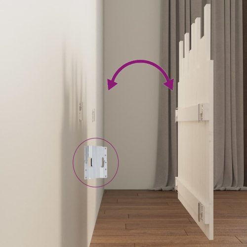  fehér tömör fenyőfa fali fejtámla 108 x 3 x 80 cm