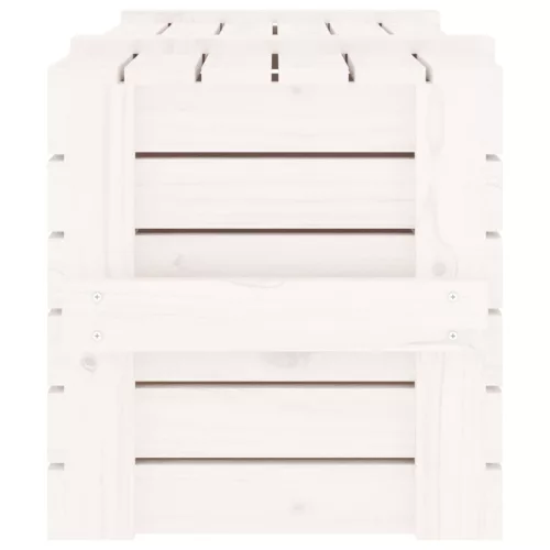  fehér tömör fenyőfa tárolóláda 91 x 40,5 x 42 cm