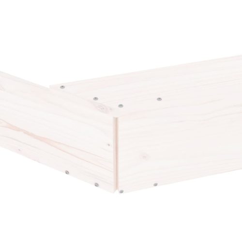  fehér nyolcszögű tömör fenyőfa homokozó ülésekkel