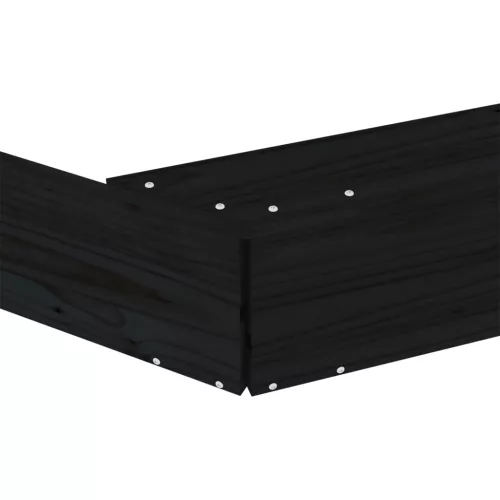  fekete nyolcszög alakú tömör fenyőfa homokozó ülésekkel