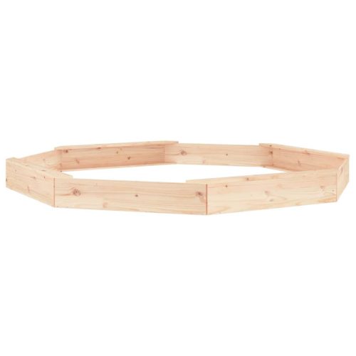  nyolcszögű tömör fenyőfa homokozó ülésekkel