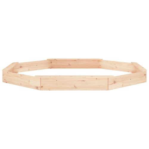  nyolcszögű tömör fenyőfa homokozó ülésekkel