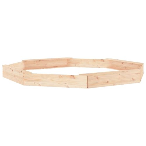  nyolcszögű tömör fenyőfa homokozó ülésekkel