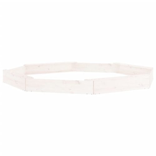  fehér nyolcszögű tömör fenyőfa homokozó ülésekkel