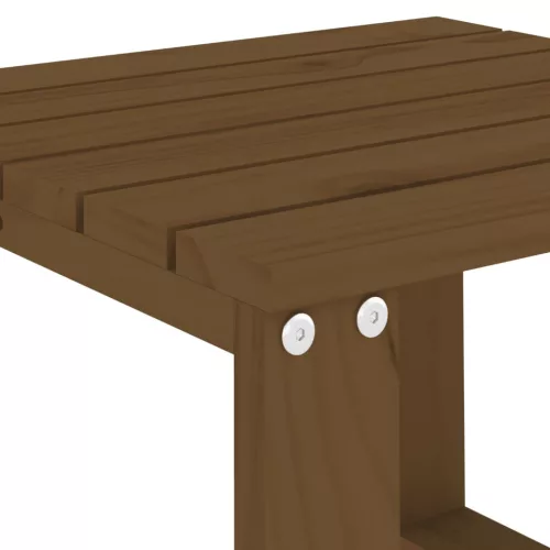  mézbarna tömör fenyőfa kerti kisasztal 40x38x28,5 cm