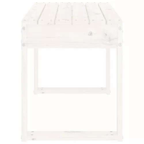  fehér tömör fenyőfa kerti pad 80x38x45 cm