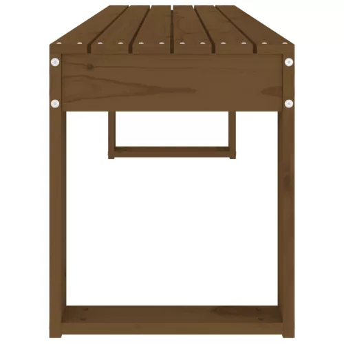  mézbarna tömör fenyőfa kerti pad 110x38x45 cm