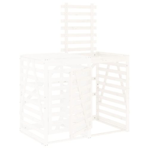  fehér tömör fenyőfa szemeteskuka tároló hosszabbító