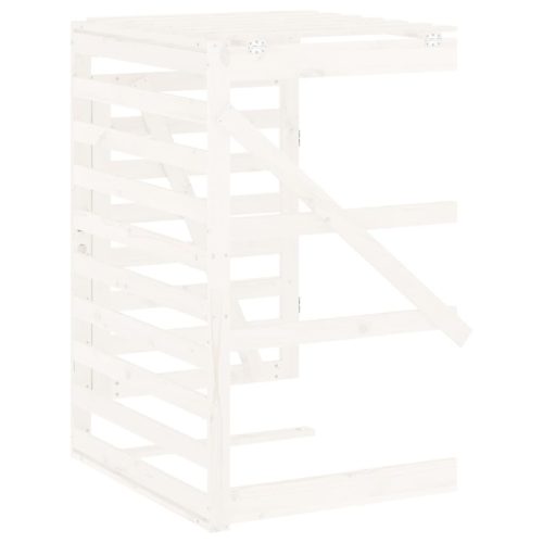  fehér tömör fenyőfa szemeteskuka tároló hosszabbító