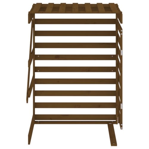  mézbarna tömör fenyőfa szemeteskuka tároló hosszabbító