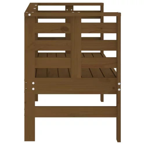  mézbarna tömör fenyőfa kerti pad 111,5 x 53 x 71 cm