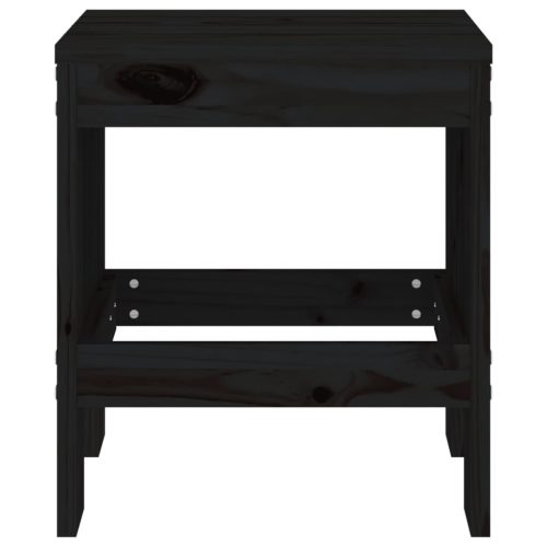  2 db fekete tömör fenyőfa ülőke 40 x 36 x 45 cm