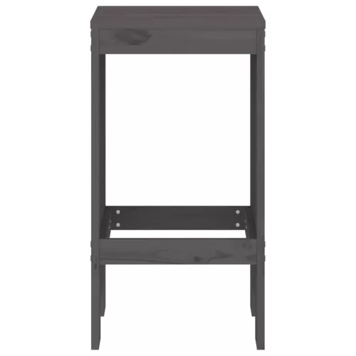  2 db szürke tömör fenyőfa bárszék 40x36x75 cm