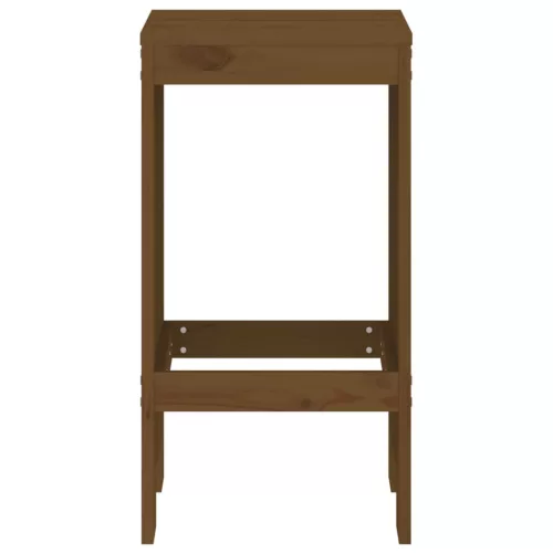  2 db mézbarna tömör fenyőfa bárszék 40x36x75 cm