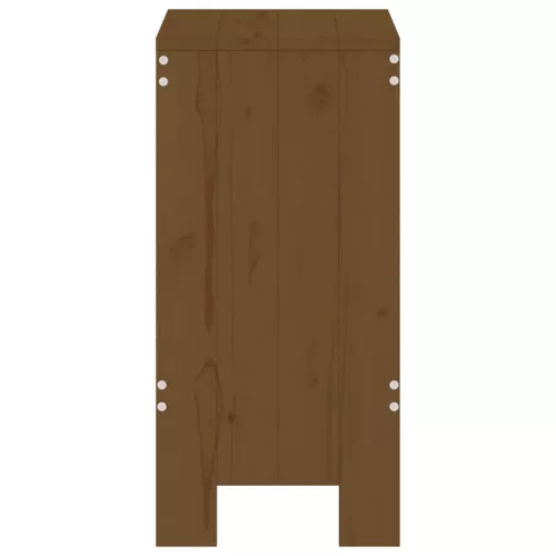  2 db mézbarna tömör fenyőfa bárszék 40x36x75 cm