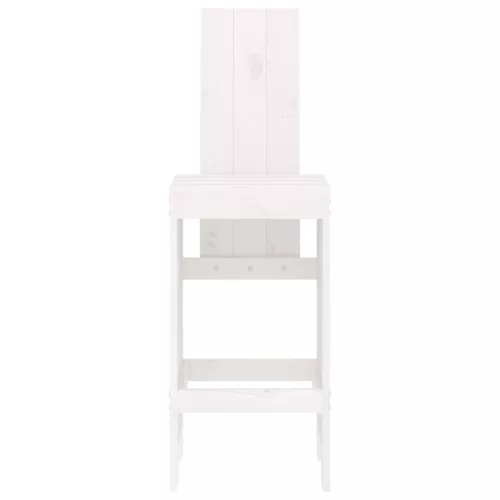  2 db fehér tömör fenyőfa ülőke 40x42x120 cm