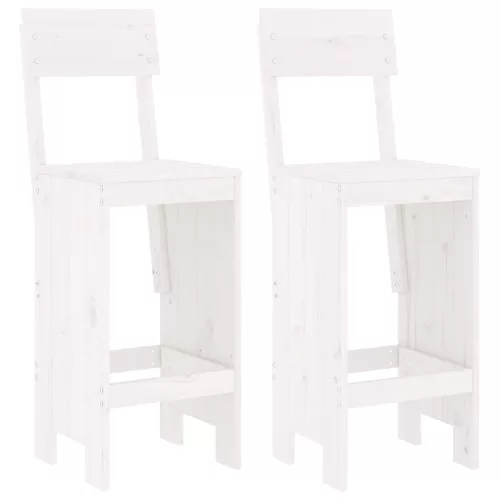  2 db fehér tömör fenyőfa ülőke 40x48,5x115,5 cm