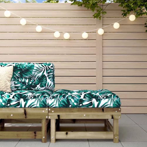  impregnált fenyőfa kerti lábzsámoly párnával