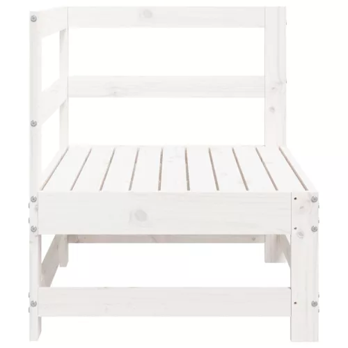 fehér tömör fenyőfa kerti sarokkanapé