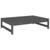  szürke tömör fenyőfa kerti lábzsámoly párnával 120x80 cm