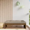  mézbarna tömör fenyőfa kerti lábzsámoly párnával 120x80 cm
