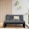  fekete tömör fenyőfa középső kanapé 120 x 80 cm