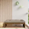  mézbarna tömör fenyőfa kerti lábzsámoly párnával 120x80 cm