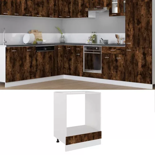  “Riga” füstös tölgy színű szerelt fa sütőszekrény