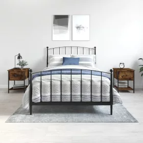    2 db füstös tölgy színű szerelt fa éjjeliszekrény 34x35,5x45 cm