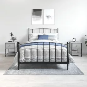    2 db szürke sonoma színű szerelt fa éjjeliszekrény 34x35,5x45cm