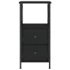  fekete szerelt fa éjjeliszekrény 34x35,5x70 cm