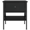  2 db fekete szerelt fa éjjeliszekrény 40 x 42 x 45 cm