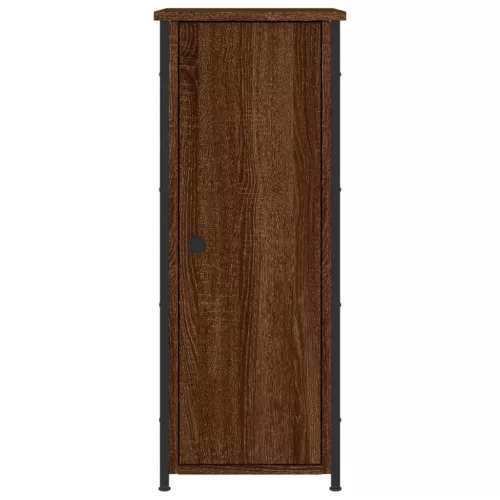  barna tölgyszínű szerelt fa éjjeliszekrény 32x42x80 cm