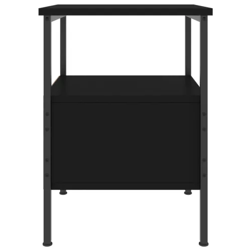  fekete szerelt fa éjjeliszekrény 34x36x50 cm