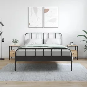    2 db sonoma tölgy színű szerelt fa éjjeliszekrény 34x36x50 cm